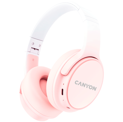 Безжични слушалки CANYON OnRiff 4 (CNS-CBTHS4P), Bluetooth, 40 мм, Pink