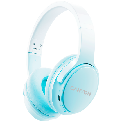 Безжични слушалки CANYON OnRiff 4 (CNS-CBTHS4BL), Bluetooth, 40 мм, Blue
