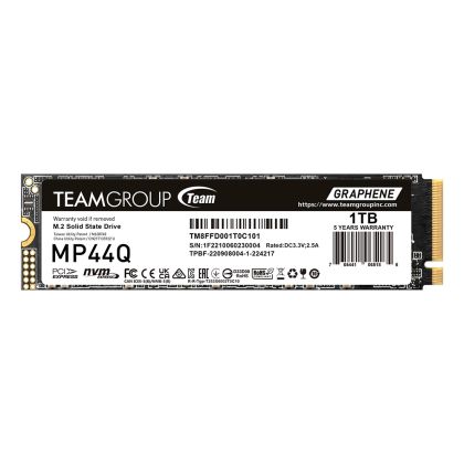 SSD 1TB TEAM GROUP MP44Q, M2 2280, PCIe Gen4x4 with NVMe 3D QLC NAND - TM8FFD001T0C01