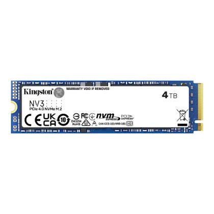 SSD 4TB KINGSTON NV3 (SNV3S/4000G), M.2 2280, PCIe 4.0 x4 NVMe 3D NAND
