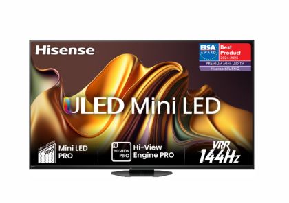 Телевизор 65" HISENSE U8NQ, 4K Ultra HD ULED, Smart TV, VIDAA OS, 144Hz, WiFi 5GHz, Black/Grey