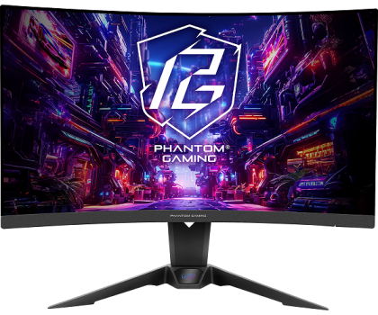 Монитор ASROCK PG27QRT2A, 27.0" VA Curved 1500R, QHD (2560x1440) 180Hz, 16:9, 1ms, 300 cd/m2, 5000:1, AMD FreeSync, Speaker 2x2W, WiFi, 2xHDMI, DP, Black