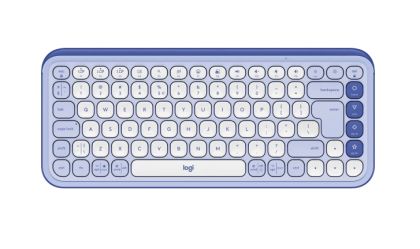 Безжична клавиатура LOGITECH POP Icon Keys (920-013074), Bluetooth, US, Lilac & Off White