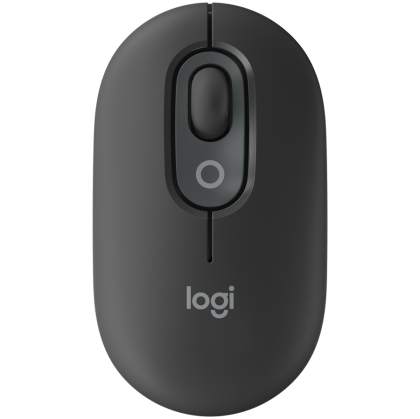 Безжична мишка LOGITECH POP Mouse with emoji (910-007412), Bluetooth, 4000 DPI, Graphite