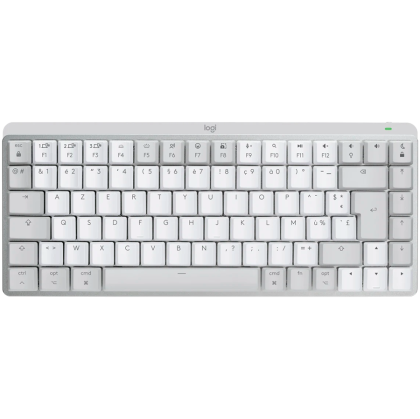 Безжична клавиатура LOGITECH MX Mechanical Mini for Mac (920-010799), Bluetooth, Mechanical Tactile Quiet,  Rechargeable Li-Po 1500 mAh, US Qwerty, Pale Grey