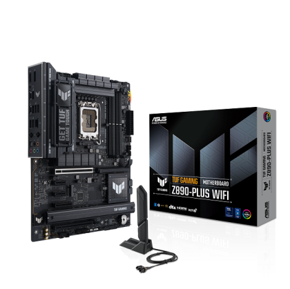 Дънна платка ASUS TUF GAMING Z890-PLUS WIFI (Intel 1851, 4xDDR5, 4xM.2, 2.5Gb LAN, Wi-Fi 7, HDMI, DP, 2xUSB-C) ATX