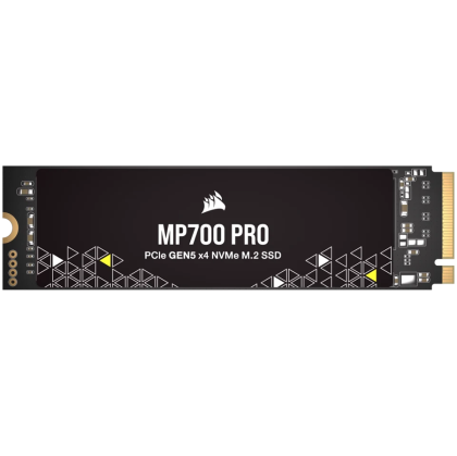 SSD 1TB CORSAIR MP700 PRO (CSSD-F1000GBMP700PNH), M.2 2280, PCIe Gen 5.0 x4   3D TLC  (no heatsink)