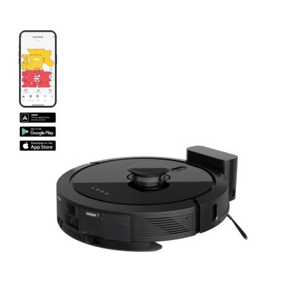 Прахосмукачка робот AENO RC7S (ARC0007S), Мокро и сухо почистване, 5200 mAh батерия, До 250 минути работа, До 300 м², Време за зареждане  4.5 часа, Черен