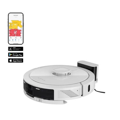 Прахосмукачка робот AENO RC8S (ARC0008S), Мокро и сухо почистване, 5200 mAh батерия, До 250 минути работа, До 300 м², Време за зареждане 4.5 часа,, Бял