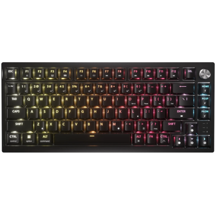 Безжична геймърска клавиатура CORSAIR K65 PLUS WIRELESS (CH-91D441F-NA), Mechanical MLX Tactile 75% RGB, Black