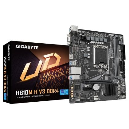 Дънна платка GIGABYTE H610M H V3 DDR4 (Intel 1700, 2 x DDR4, 1 x M.2, VGA, HDMI) Micro ATX
