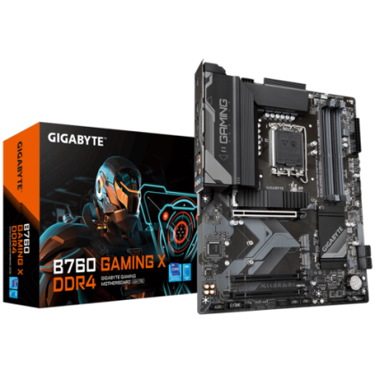 Дънна платка GIGABYTE B760 GAMING X DDR4 (Intel 1700, 4 x DDR4, 3 x M.2, 2.5GbE LAN, HDMI, DP) ATX