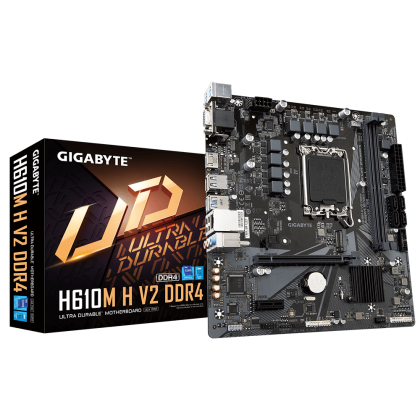 Дънна платка GIGABYTE H610M H V2 (Intel 1700, 2 x DDR5, 1 x M.2, VGA, HDMI) Micro ATX