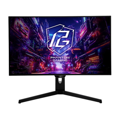 Монитор ASROCK PGO27QFS, 27" OLED, QHD (2560x1440) 240Hz, 16:9, 0.03ms, 1.5M:1, 1300cd/m2, AMD FreeSync™ Premium Pro, Speakers 2x3W, 2xHDMI, 2xDP, 3xUSB 3.2, 1x USB-C, Black