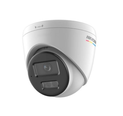 Охранителна камера HikVision DS-2CD1347G2H-LIU, 4 MP ColorVu with Smart Hybrid Light Fixed Turret Network Camera, 2.8 mm, F1.0, IR, White Light up to 30m, H.265+, IP67, built-in microphone, 12Vdc/PoE 7.5W