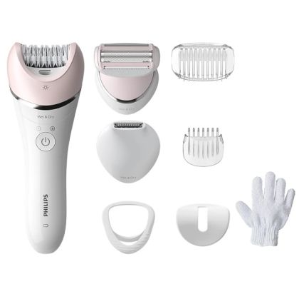 Епилатор PHILIPS BRE721/00 series 8000 wetANDdry legs and body 8 attachments