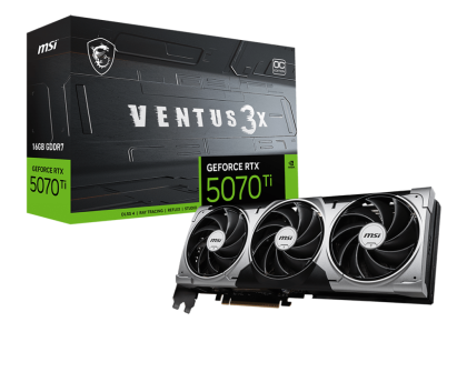 Видео карта MSI GeForce RTX 5070 Ti 16G VENTUS 3X, 16GB GDDR7, 256-bit, HDMI, 3xDP
