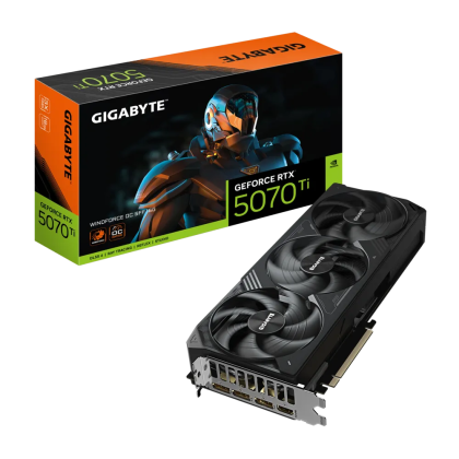 Видео карта GIGABYTE GeForce RTX 5070 Ti WINDFORCE OC SFF 16G, 16GB GDDR7, 256 bit, HDMI, 3xDP - N507TWF3OC-16GD