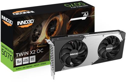 Видео карта INNO3D GeForce RTX 5070 TWIN X2 OC, 12GB GDDR7, 192-bit, HDMI, 3xDP