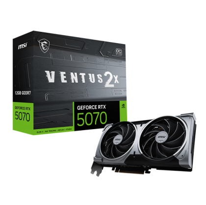 Видео карта MSI GeForce RTX 5070 12G VENTUS 2X OC, 12GB GDDR7, 192bit, HDMI, 3xDP
