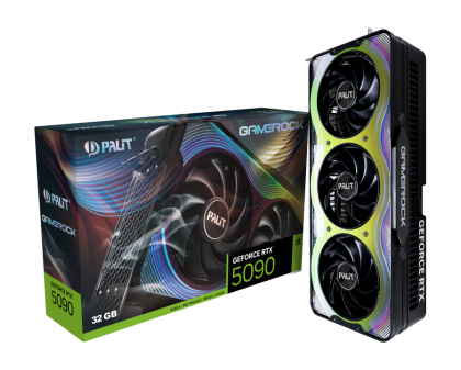 Видео карта PALIT GeForce RTX 5090 GameRock, 32GB GDDR7, 512 bits, HDMI, 3xDP - NE75090019R5-GB2020G