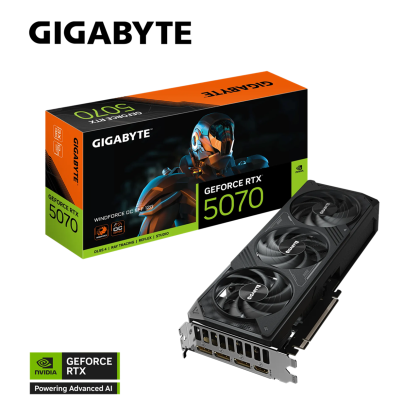 Видео карта GIGABYTE GeForce RTX 5070 WINDFORCE OC SFF 12G, 12GB GDDR7, 192 bit, HDMI, 3xDP - GV-N5070WF3OC-12GD