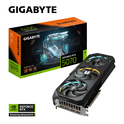 Видео карта GIGABYTE GeForce RTX 5070 GAMING OC 12G, 12GB GDDR7, 192 bit, HDMI, 3xDP - GV-N5070GAMING OC-12GD