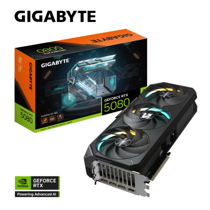 Видео карта GIGABYTE GeForce RTX 5080 GAMING OC 16G, 16GB GDDR7, 256 bit, HDMI, 3xDP - GV-N5080GAMING OC-16GD