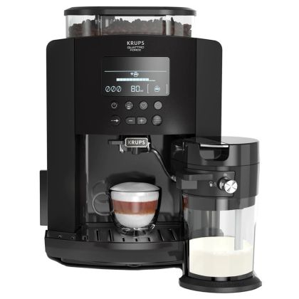 Кафеавтомат KRUPS EA819N10 Arabica Latte, 1450W, 1.7L, Кафе на зърна, Black