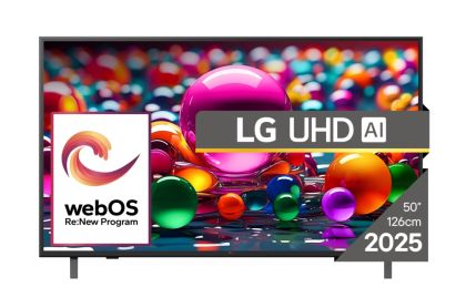 Телевизор 50" LG 50UA75003LA, 4K UltraHD LED TV, SmartTV, webOS 25, 60Hz, WiFi, Black
