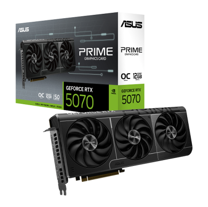Видео карта ASUS PRIME GeForce RTX 5070 12GB GDDR7 OC Edition, 12GB GDDR7, 192-bit, HDMI, 3xDP