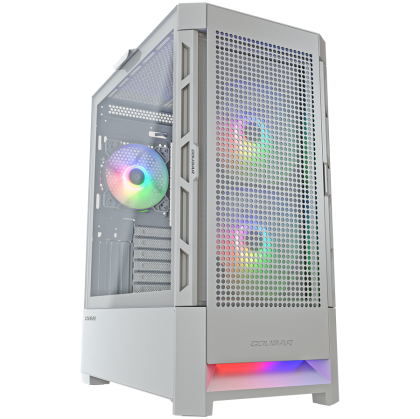COUGAR AIRFACE RGB PC Case, Mid Tower, White