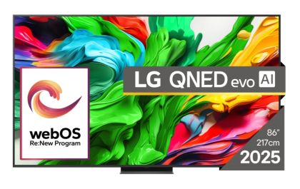 Телевизор 86" LG 86QNED86A3A, 4K UHD QNED, Smart TV, webOS 25, 120Hz, WiFi 5, Black