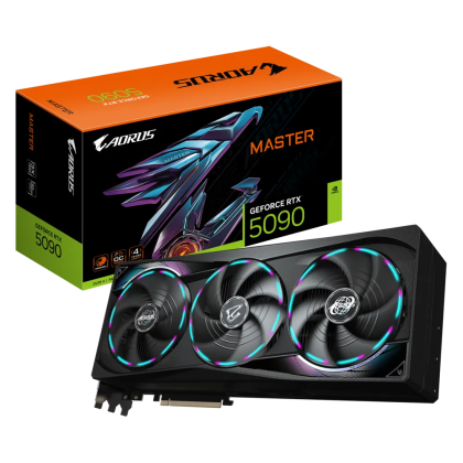 Видео карта GIGABYTE AORUS GeForce RTX 5090 MASTER 32G, 32GB GDDR7, 512 bit, HDMI, 3xDP - 5090AORUSM-32GD
