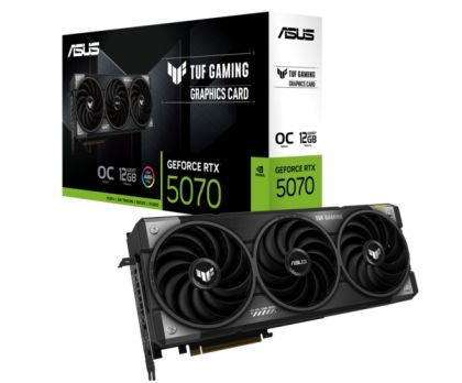 Видео карта ASUS TUF Gaming GeForce RTX 5070 12GB GDDR7 OC Edition, 12GB GDDR7, 192-bit, 2xHDMI, 3xDP