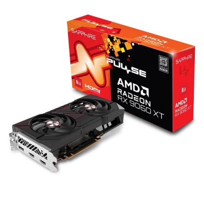 Видео карта SAPPHIRE PULSE AMD Radeon RX 9060 XT 8GB GPU, 8GB GDDR6, 128 bit, 2xHDMI, DP - 11350-04-20G