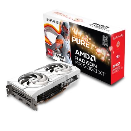 Видео карта SAPPHIRE PURE AMD Radeon RX 9060 XT GPU, 16GB GDDR6, 128 bit, 2xHDMI, DP - 11350-02-20G