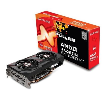 Видео карта SAPPHIRE PULSE AMD Radeon RX 9060 XT 16GB GPU, 16GB GDDR6, 128 bit, 2xHDMI, DP