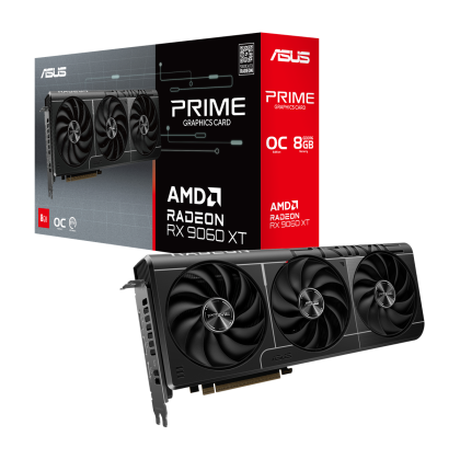 Видео карта ASUS Prime Radeon RX 9060 XT 8GB GDDR6 OC Edition,  8GB GDDR6, 128-bit, HDMI, 2xDP - 90YV0MI0-M0NA00