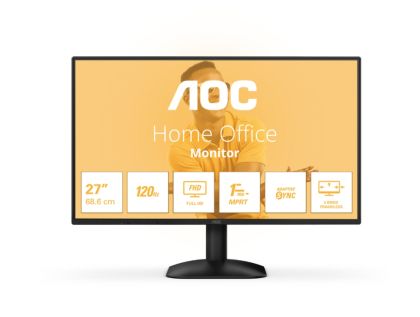 Монитор AOC 27B31H, 27" IPS, FullHD (1920x1080) 120Hz, 16:9, 1ms, 300cd/m2, 1500:1, Adaptive Sync, VGA, HDMI, Black