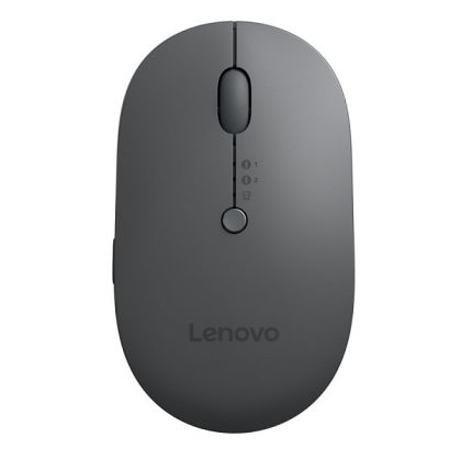 Безжична мишка LENOVO Multi-Device Wireless Mouse (X9 Edition), Wireless/Bluetooth, 2400 DPI, USB-C, Rechargeable battery, Thunder grey