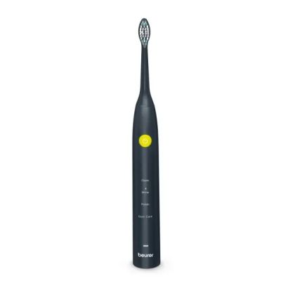 Електрическа четка за зъби Beurer SC 30 Jet Black, Electric Sonic Toothbrush, up to 80,000 mov/min, 4 cleaning programs: Clean, White, Polish, Gum Care, Int. 2-min. timer, Incl. 2 toothbrush heads and USB-C charging cable, 15 days of battery life