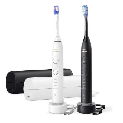 Ел. четка за зъби PHILIPS HX7429/02 Sonicare Series 7100, 2бр. четки, 4 режима за четкане, 3 степени на интензивност, Сензор за натиск, Калъф за зареждане, Черна и бяла