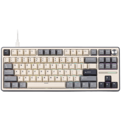 ROYAL KLUDGE R87Pro Half Grey Gaming Keyboard Creamy switch