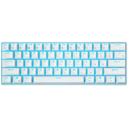 ROYAL KLUDGE RK61 White Gaming Keyboard Red switch