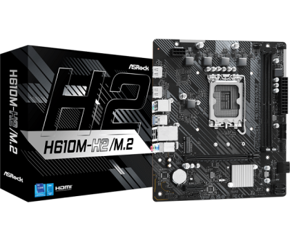 Дънна платка ASROCK H610M-H2/M.2 (Intel 1700, 2xDDR4, 1xM.2, 2xHDMI) Micro ATX