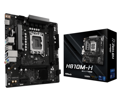 Дънна платка ASROCK H810M-H (Intel 1851, 2xDDR5, 1xM.2, HDMI) Micro ATX 