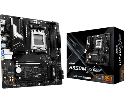Дънна платка ASROCK B850M-X R2.0 (AMD AM5, 2xDDR5, 2xM.2, 2.5G LAN, HDMI, DP)  Micro ATX