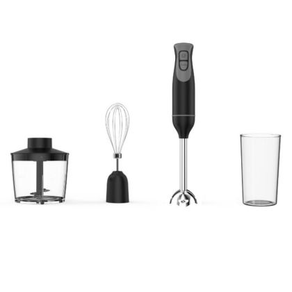 Пасатор, чопър и миксер 3в1 Oliver Voltz OV51112NSC, 600W, 700 мл, 2 скорости, Острие и приставка за разбъркване от неръждаема стомана, Черен