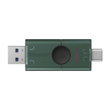 USB памет 256GB KINGSTON DataTraveler Duo G2, USB Type-A + USB Type-C 3.2 Gen 1, Black/Green
